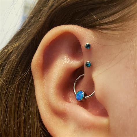 Double forward helix piercings all the way! 😎 : r/piercing