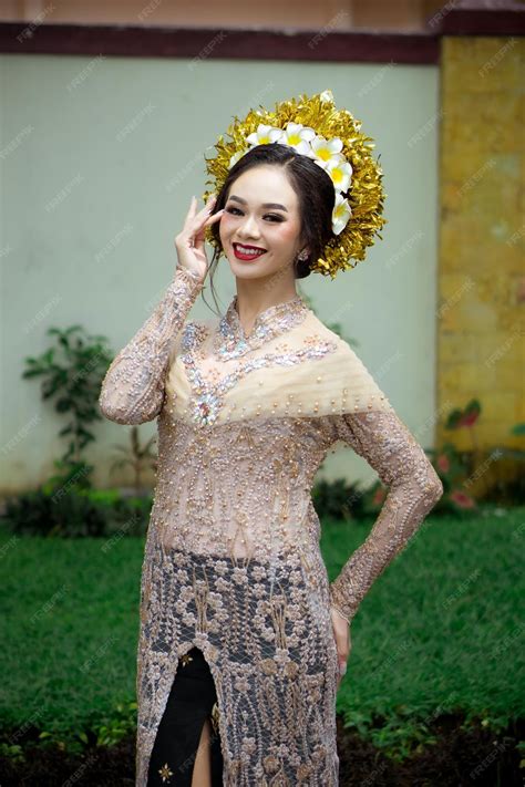Premium Photo | Beautiful indonesian woman wearing kebaya kebaya is a