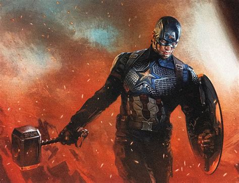 Captain America, The Avengers, Avengers EndGame, Mjölnir, Steve Rogers