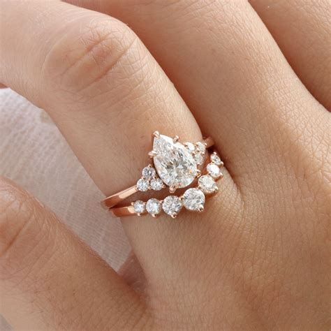 pear wedding rings 7