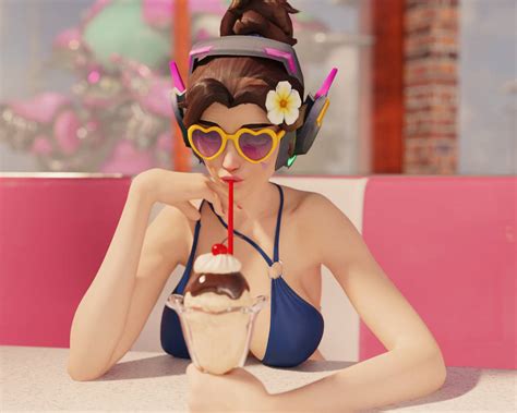 D.Va Ice cream by FunFictionArt on DeviantArt