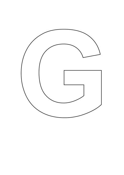 Letter G Stencil Printable