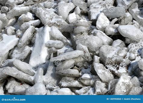 pile  dirty snow   sidewalk stock photo image  nature