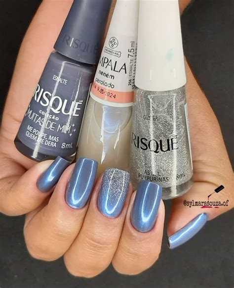 Unhas Com Esmalte Cintilante - Unha azul cintilante | Unhas azuis, Unhas bonitas, Esmalte de unhas