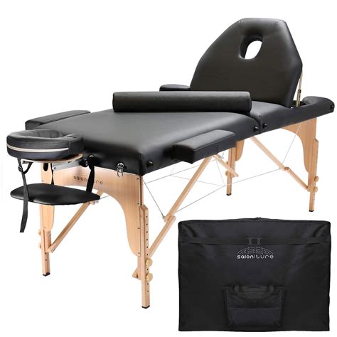 Saloniture Professional Portable Massage Table with Adjustable Therapy