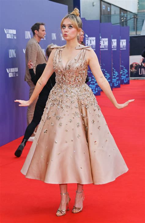 AIMEE LOU WOOD at Living Premiere at 66th BFI London Film Festival 10