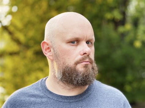 bald man  beard  stock photo