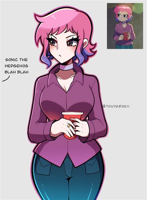 ramona flowers (scott pilgrim and 1 more) drawn by touyarokii | Danbooru