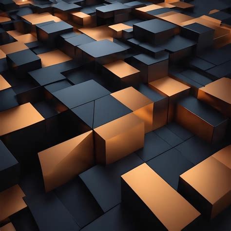 Premium AI Image | Dark geometric shapes abstract background