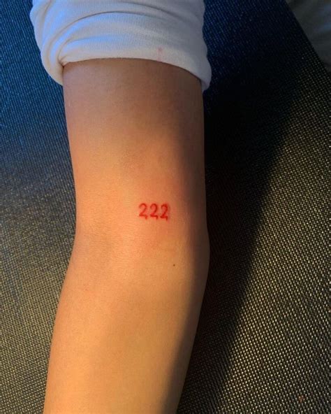 222 Angel Number Tattoo [ Small Tattoo Ideas ] | Discreet tattoos ...