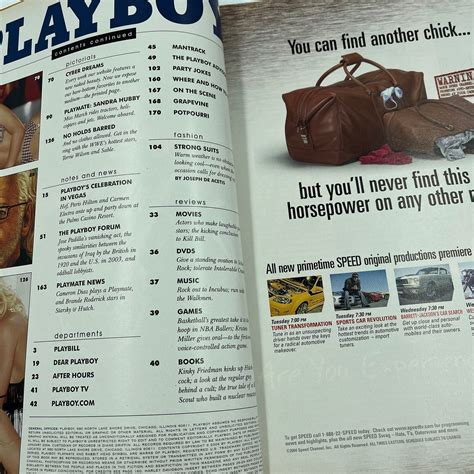 Playboy March 2004, Playmate Of The Month Sandra Hubby, Jim Carrey