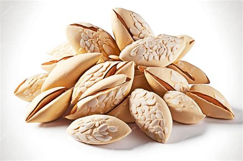 premium photo fresh  healthy inshell almonds sprinkled  almond