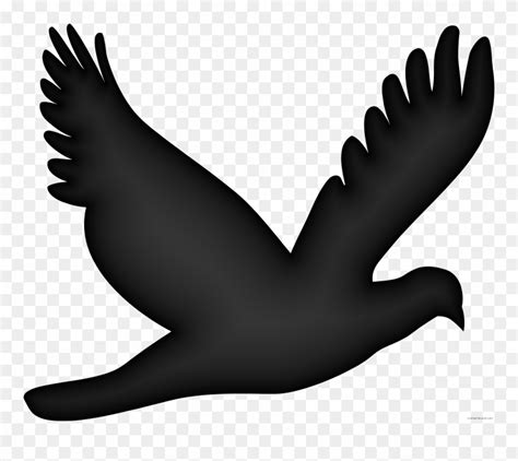 Flying Dove Animal Free Black White Clipart Images - Flying Bird Png ...