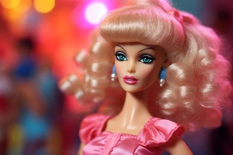 Premium AI Image | Barbie cute disco plastic doll portrait