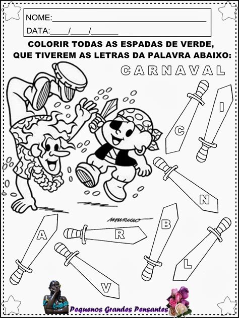 Atividade Sobre O Carnaval Para Educação Infantil