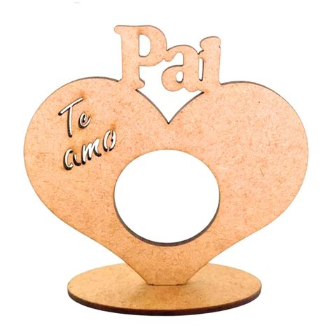 Kit 12 porta bombom coração pai 10cm mdf cru lembrancinha brinde dia