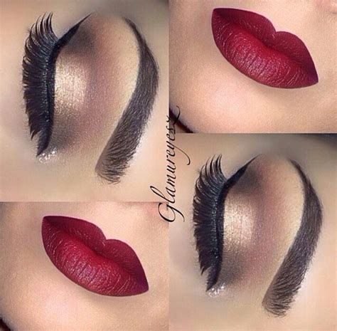 perfect autumnwinter  dark lip liner red lipstick flawless