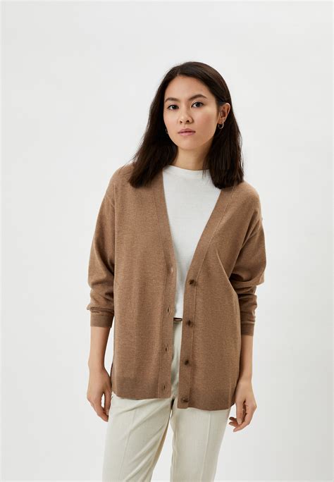 Кардиган UNIQLO, цвет: коричневый, RTLACI482501 — купить в интернет ...