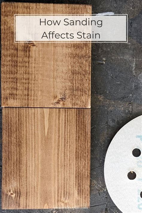 sanding affects stain color pine  poplar