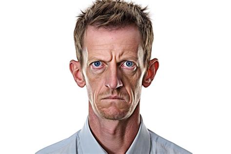 premium photo portrait   man  angry facial expression