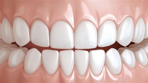 close   upper   teeth  dental model stock illustration