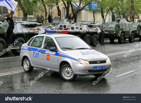 Chelyabinsk, Russia - May 9: Police Car Lada Kalina Exhibited At The ...