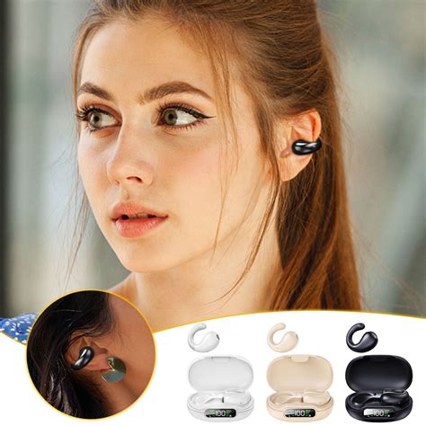 Jacenvly 2024 New Gaming Headset Wireless Earclip Conduction Bluetooth
