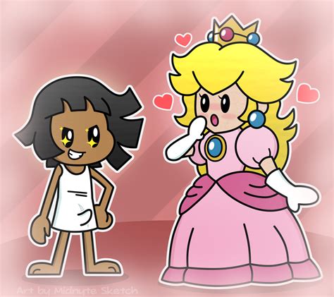 Paper Peach and Minus8 by MidnyteSketch on DeviantArt