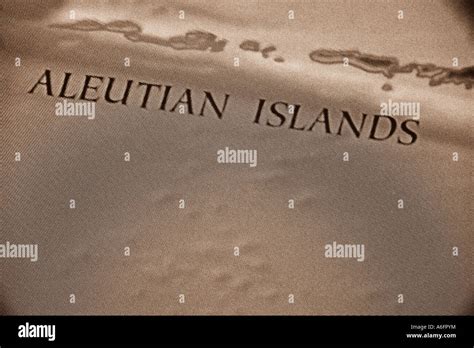 Map of the Aleutian Islands Stock Photo - Alamy