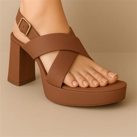 Sandália Meia Pata Confortável - Sandália Meia Pata Salto Alto – Tamanco Blogueira Confortável | Shopee ...