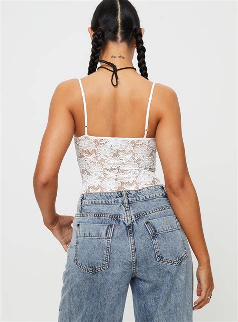 Pennard Lace Bodysuit White | Princess Polly
