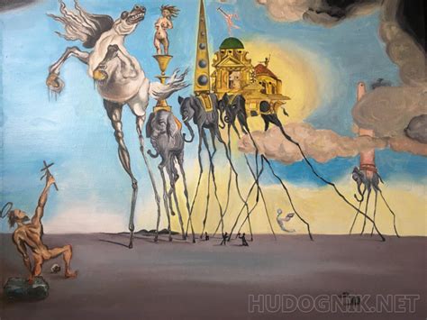 Картина Сальвадор Дали "Искушение Святого Антония". Размеры: 50x65, Год ...