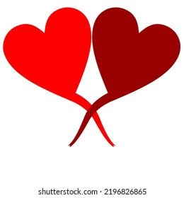 Two Hearts Bound Together Love Each Stock Vector (Royalty Free ...