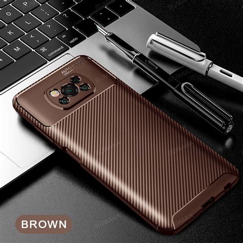 Shockproof Case For Xiaomi Poco X3 NFC Case Carbon... – Grandado