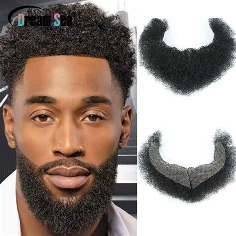 Afro-Curly-Face-Beard-Mustache-Human-Hair-For-Black-Men-Curly-Realistic