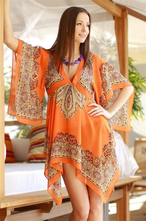 Пляжная туника. Туника из платков! (выкройки и пошив) | Summer dress ...