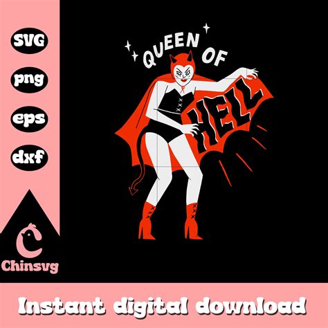 Queen Of Hell svg, Skulls, spikes and spooky babes svg, evil svg – Chinsvg
