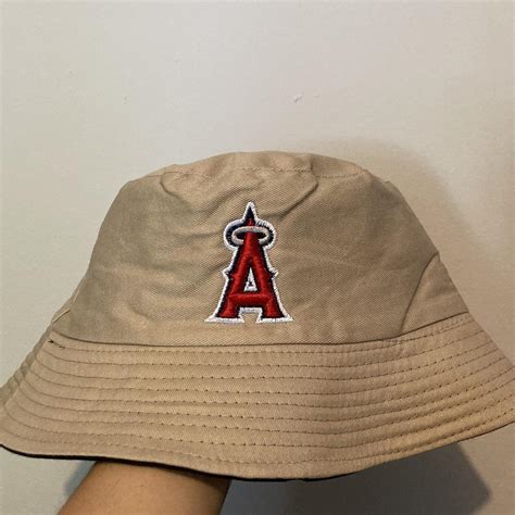 Angels Men's Tan and Red Hat | Depop