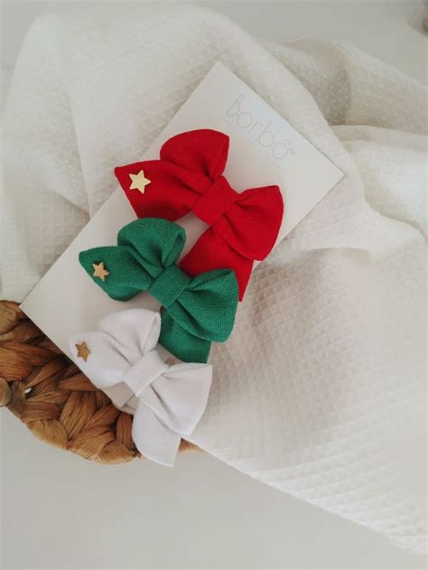 Laços De Natal Infantil - Sofia | Laço de cabelo natal, Tiaras de luxo infantil, Laços para natal