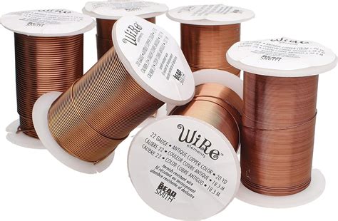 The Beadsmith Wire Elements Antique Copper Color Lacquered Tarnish