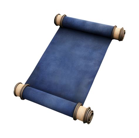 ancient blue scroll unrolled  text  decor  wooden handles