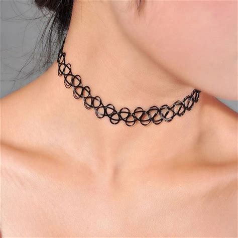 This classic 90s inspired choker necklace comes in a variety of colors ...