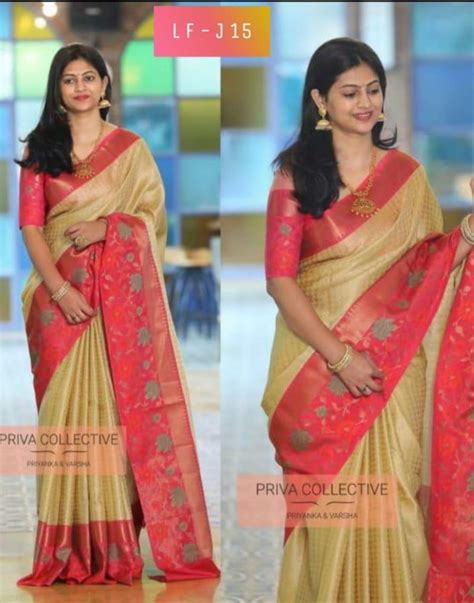 printed red uppada pure soft silk saree   separate blouse piece