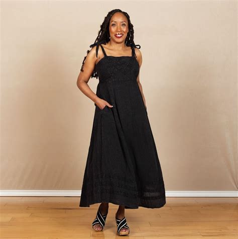 stylish black sundress outfit ideas  summer casual aesthetic