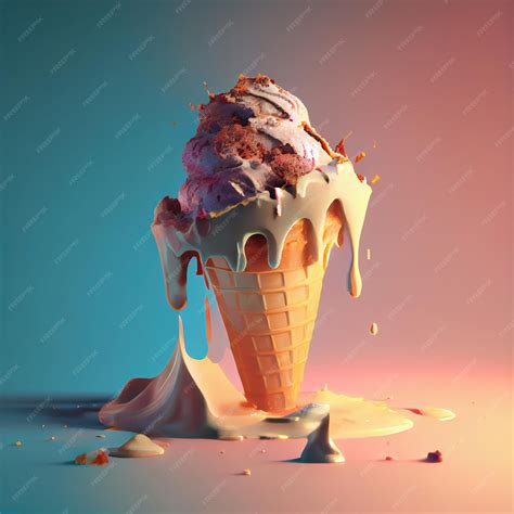 Premium Photo | Delicious ice cream in a bowl an explosion of flavor