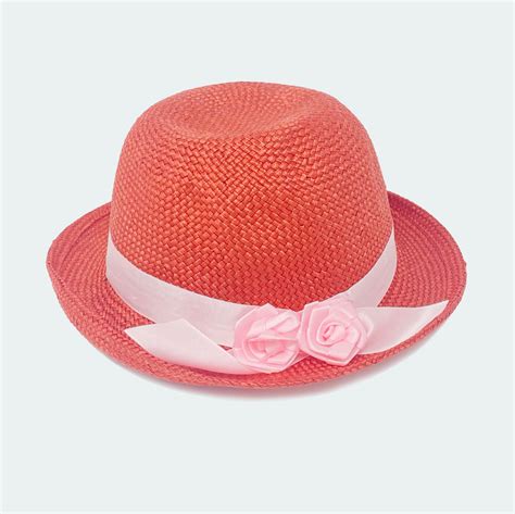 Kids Summer Ribbon Bow Straw Hat Pink/white/red - Etsy