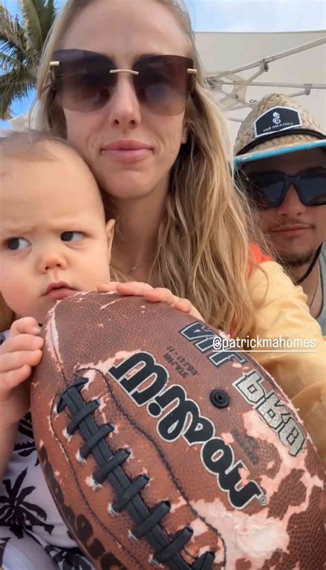 Brittany Mahomes Posts Video of Son Bronze Holding Football on Vacation
