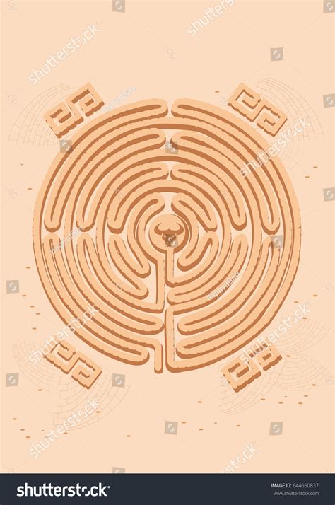 Illustration Minotaur Maze Vector Line Stock Vector (Royalty Free) 644650837 | Shutterstock