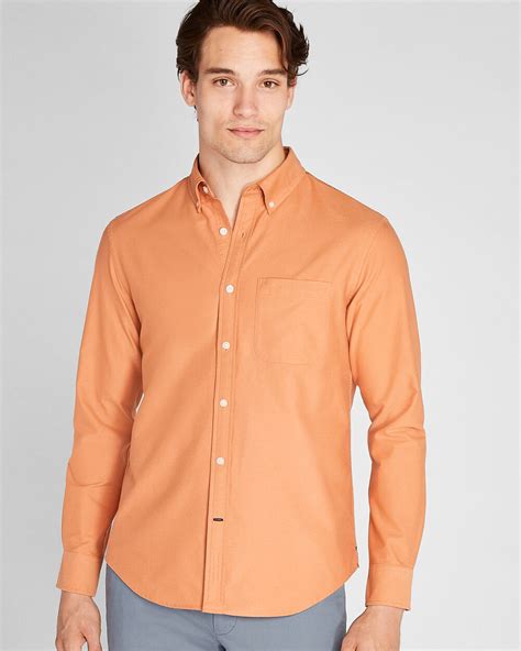 Long-Sleeve Solid Oxford Shirt