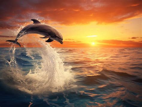 Dolphin jumping stock illustration. Illustration of flipper - 293704947